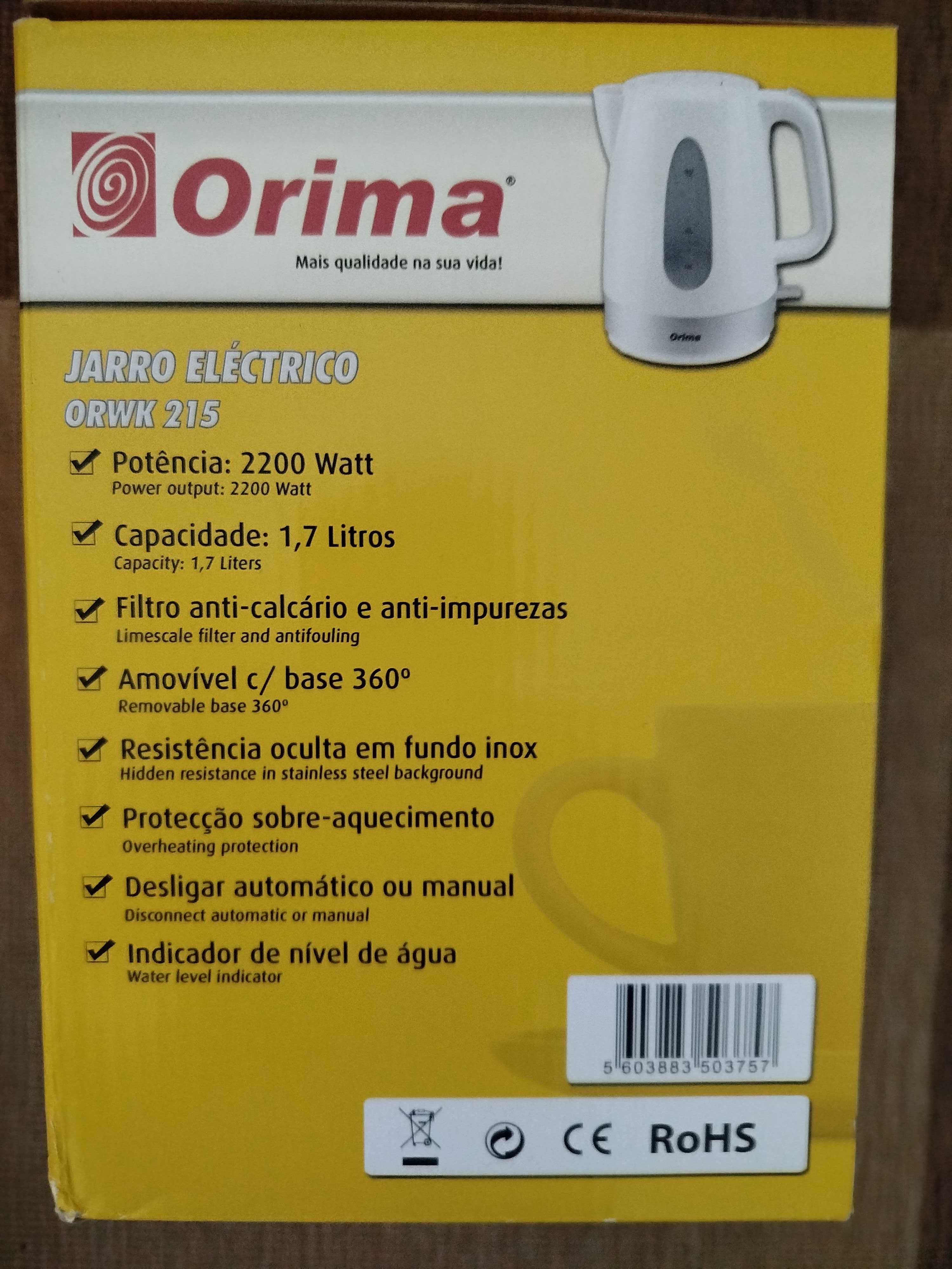 Jarro elétrico Orima NOVO
