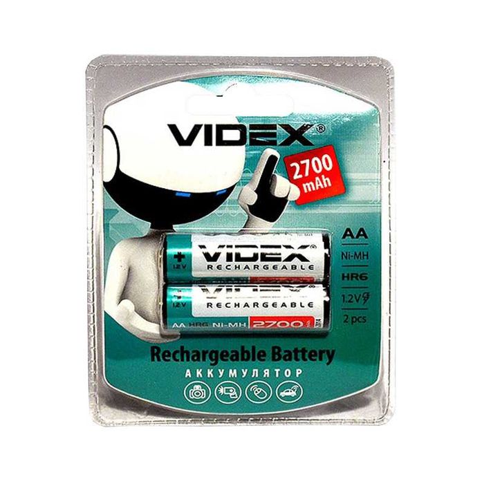 Акумулятори VIDEX AA 2700mAh 2pcs (23342)