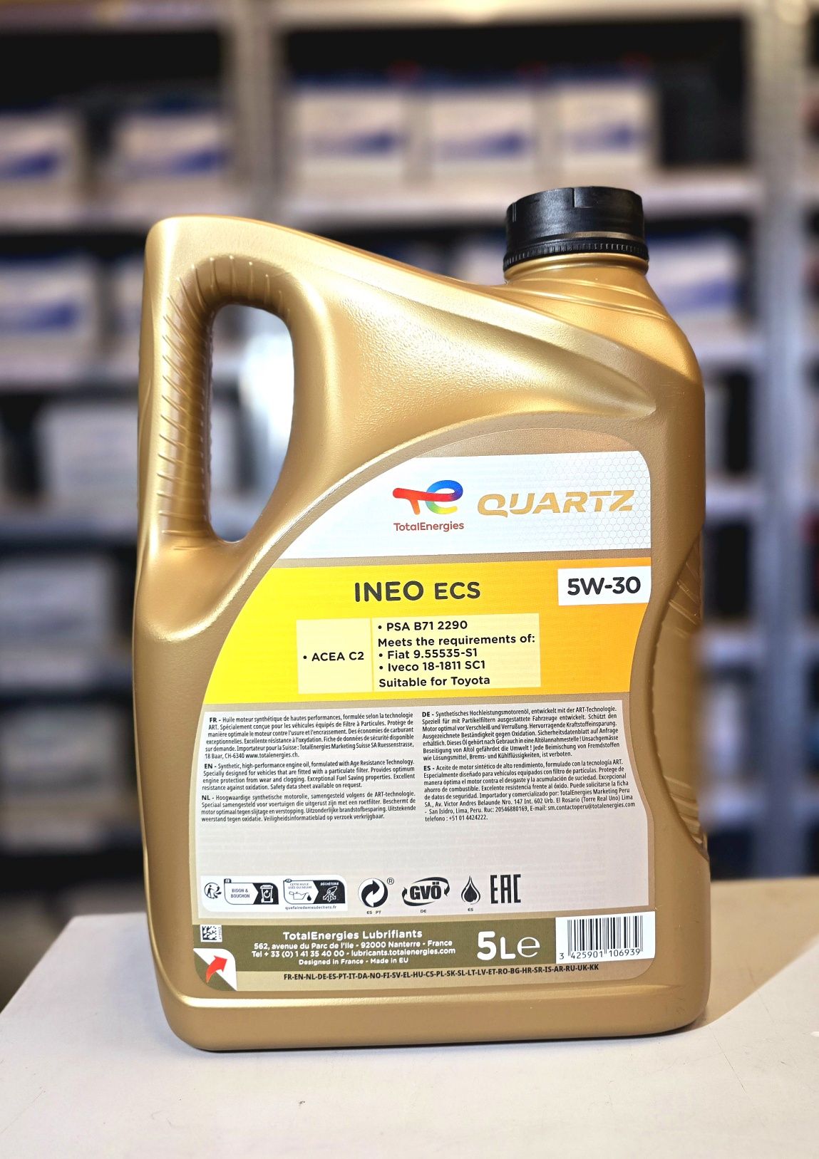 Olej 5W30 5L TOTAL quartz INEO ECS C2