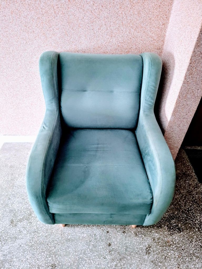 Wersalka z funkcją spania i fotel do salonu stan bardzo dobry Gdańsk