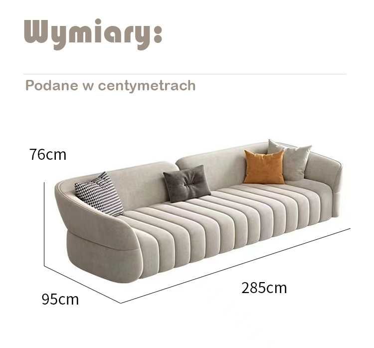 Skompresowana Nowoczesna Sofa Do Salonu – designerska, modna linia.