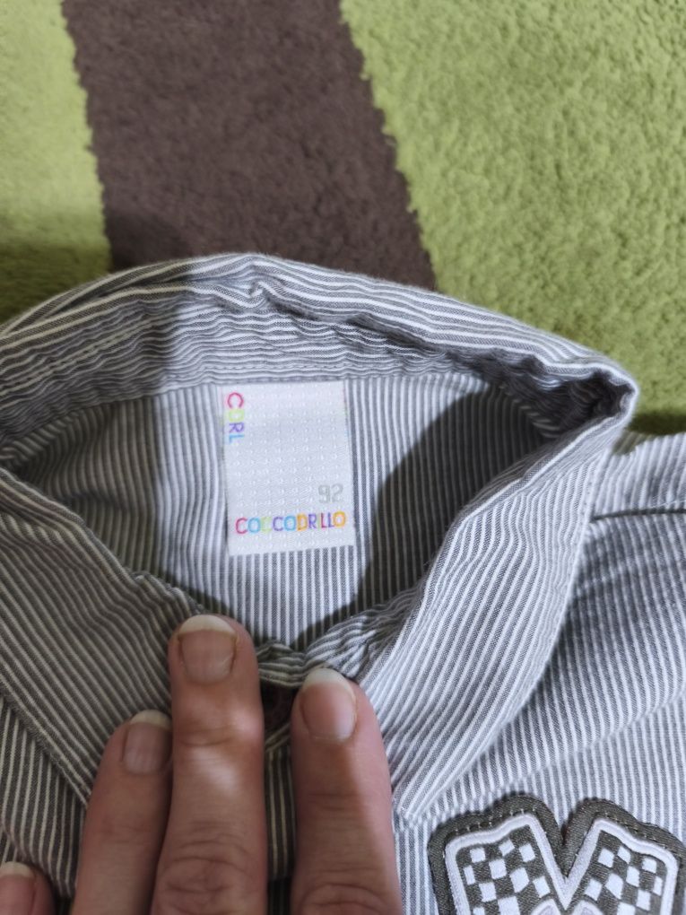 Jak NOWE!!! Koszula Coccodrillo i spodnie struksowe rozm.92