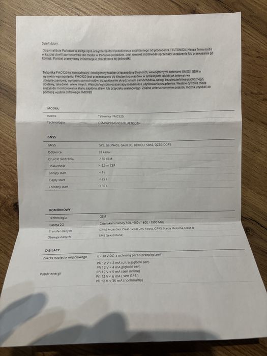 lokalizator GPS Teltonika FMC920