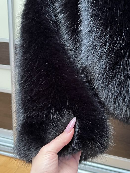 Трендова шубка як Zara, еко шубка, чорна шубка Zara