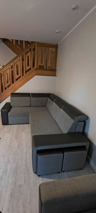 Sprzedam narożnik z funkcją spania i dwoma skrzyniami na pościel
