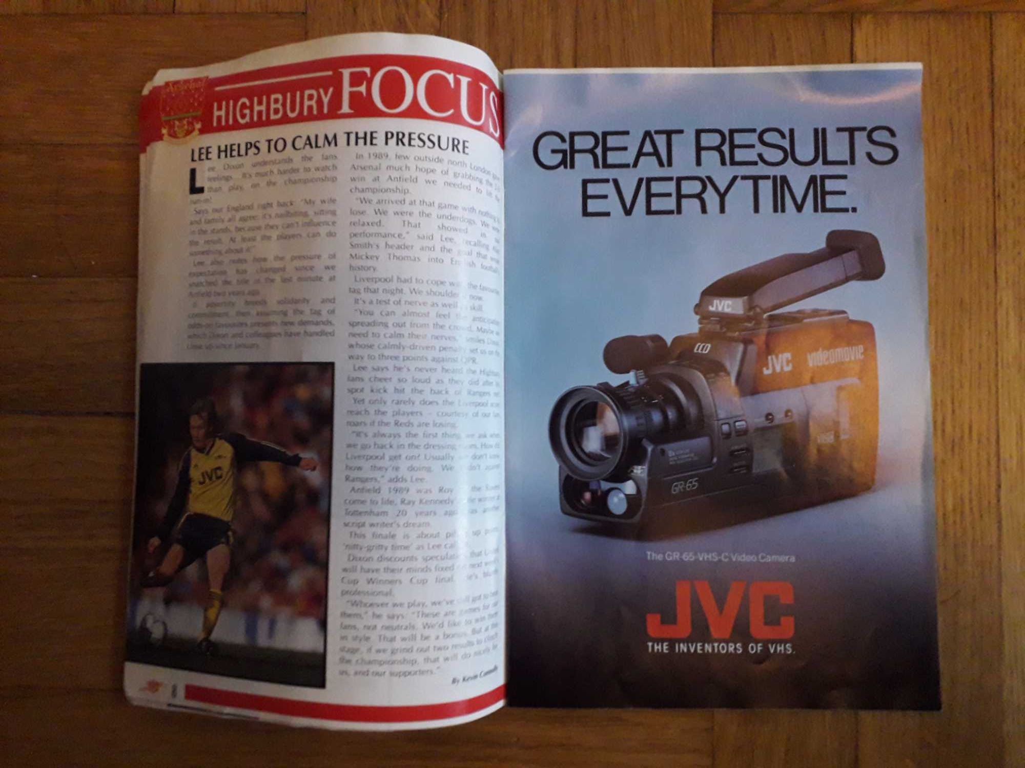 Arsenal Official Match Day Magazine 6.05.1991 (program meczowy)