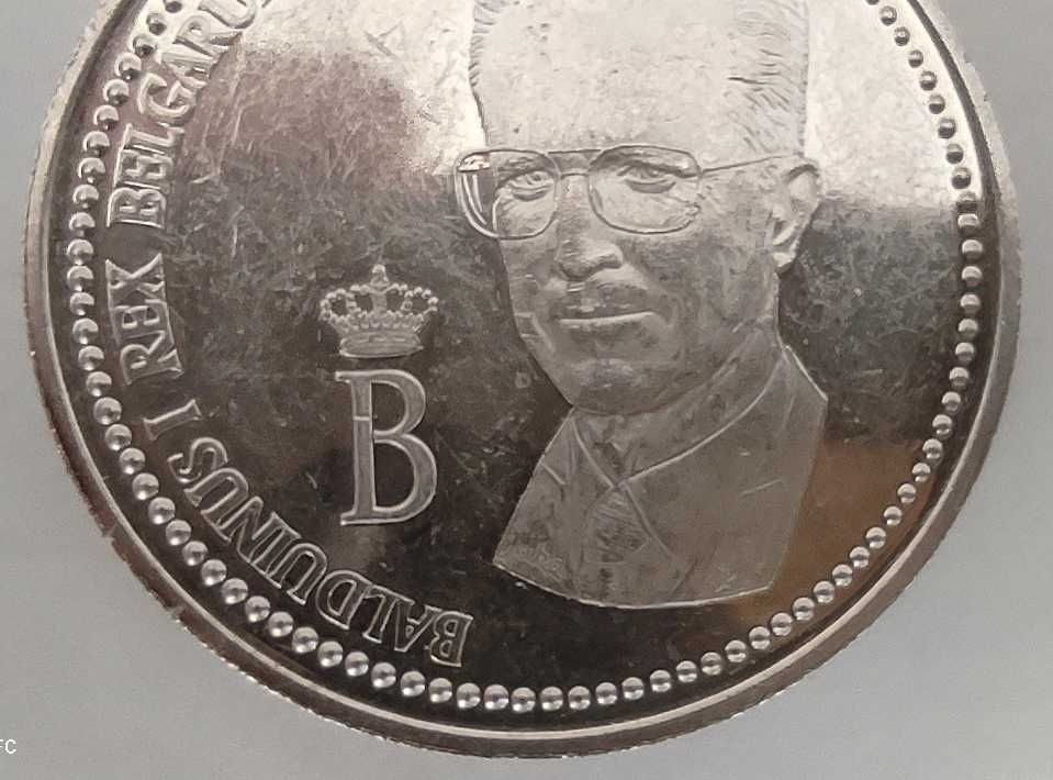 Medal srebrny numizmat Belgia 1998 ładny srebro Ag 23 gram