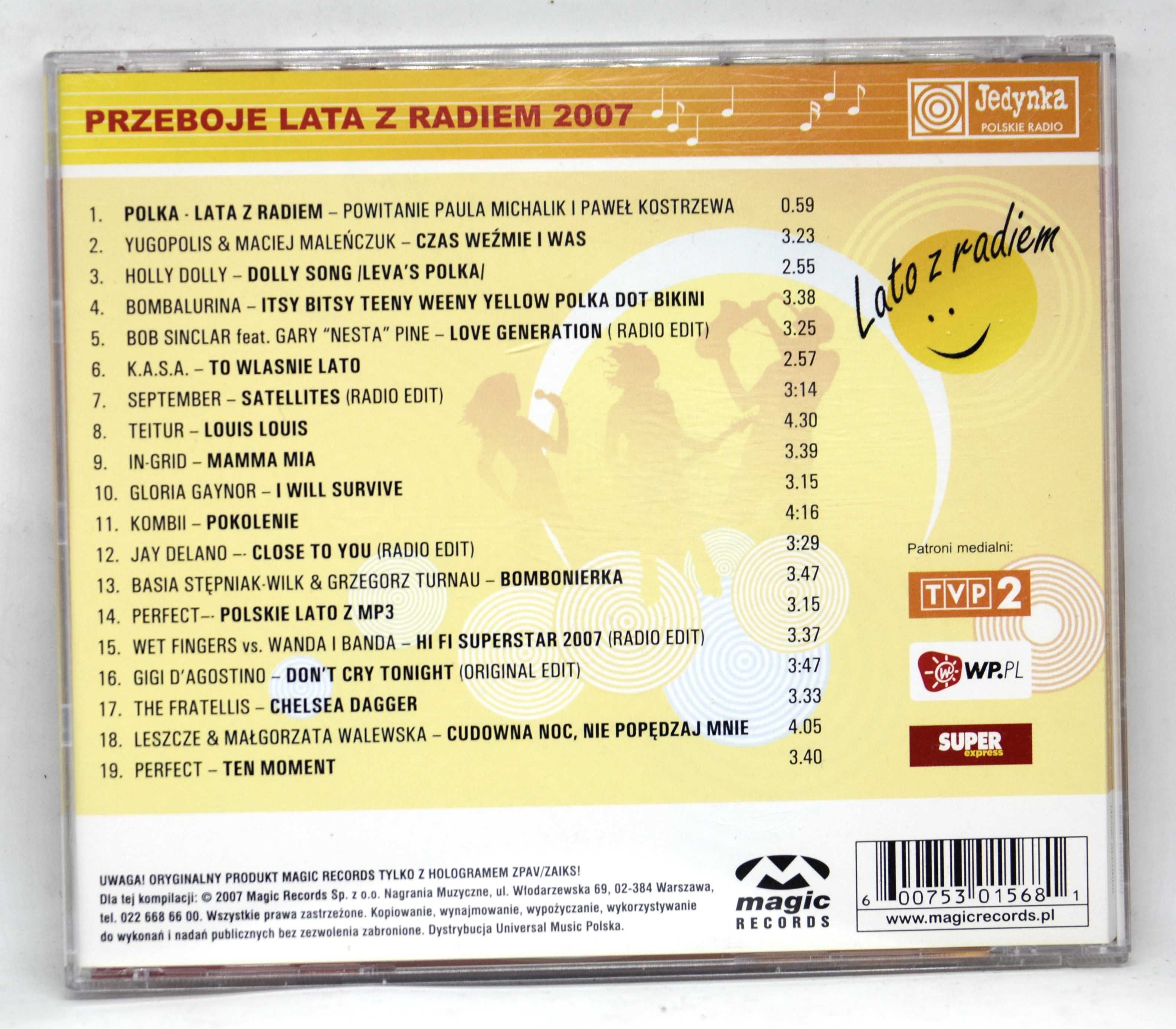 Przeboje Lata Z Radiem 2007 (CD) Yugopolis, In-Grid, Kombii, Perfect