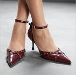 Buty szpilka bordowe 38