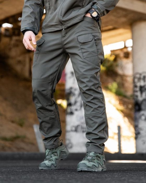 Тактичні сірі штани софтшел MAXIMUS / Тактические штаны софтшел