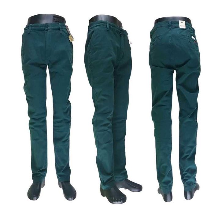 Męskie spodnie Levi's -XX Chino Slim Taper zielone nowe Levis -W33/L34