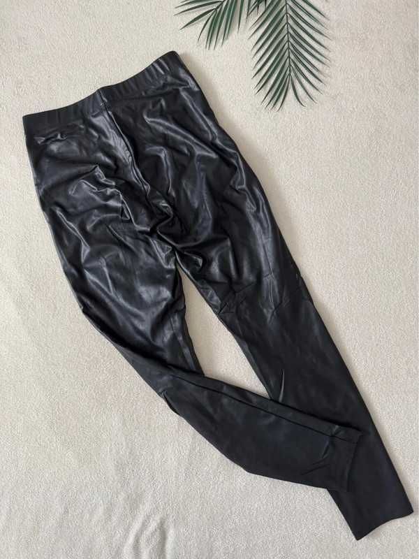 Skórzane spodnie legginsy topshop S ekoskóra