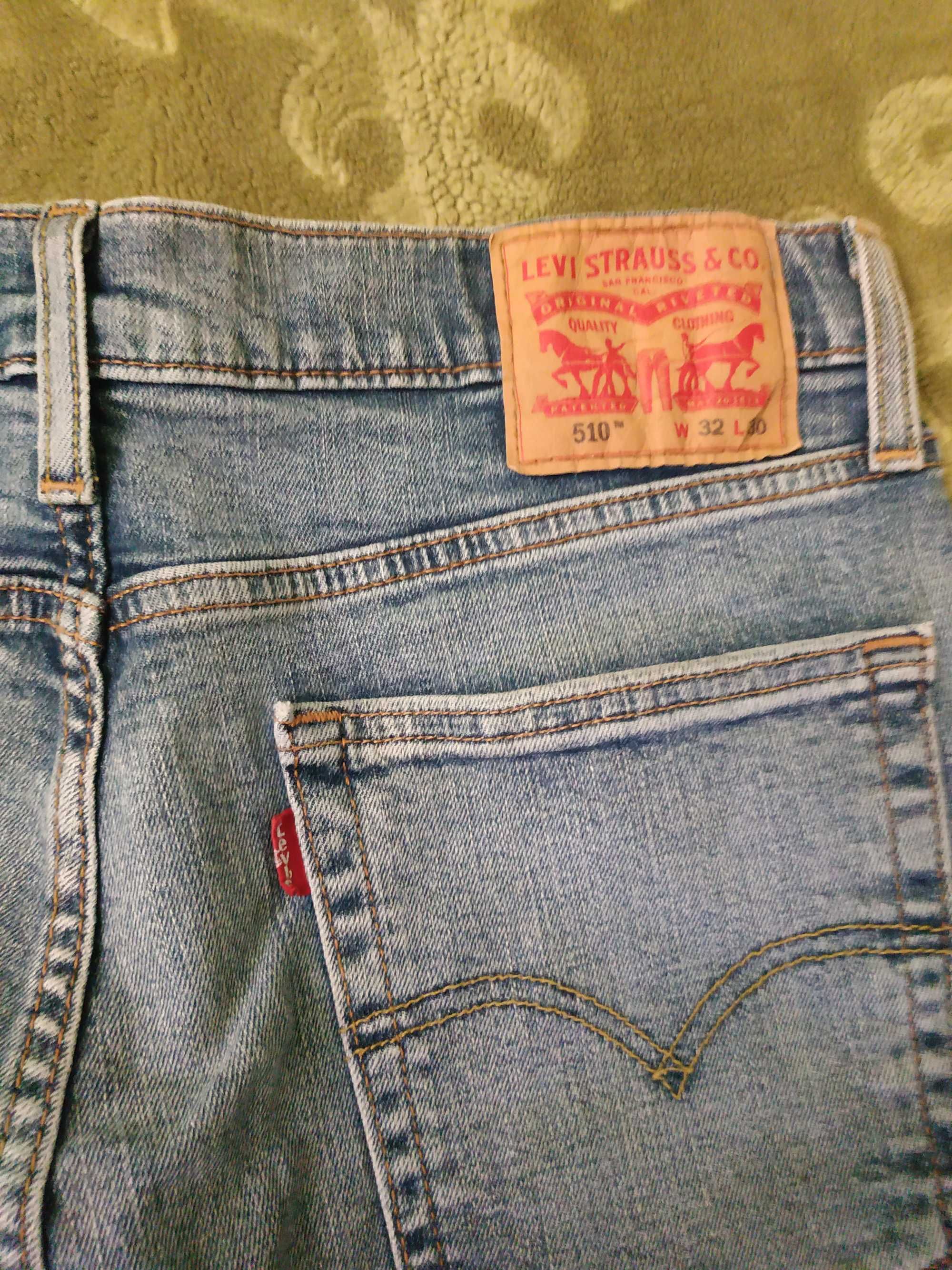 Spodnie męskie Levis oryginalne mod. 510 pas 84 stan bdb niebieskie