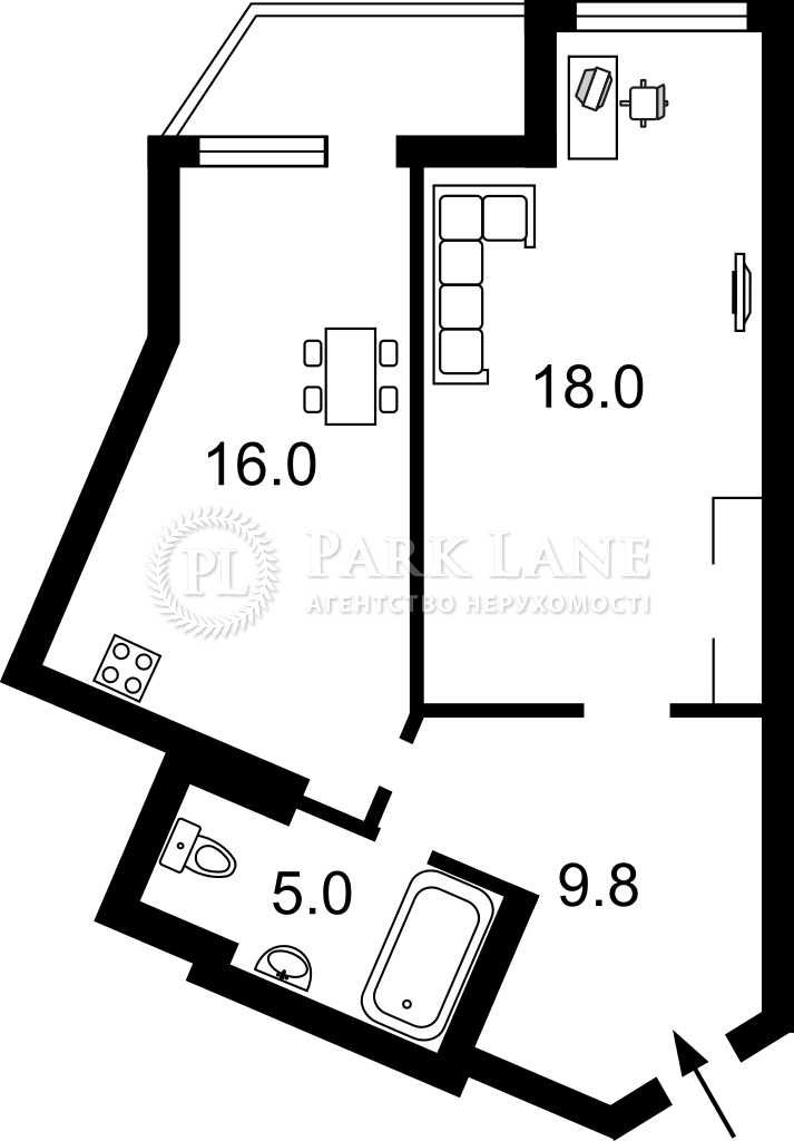 Продаж 1к. квартира, Бажана просп. 1м, М. Позняки Осокорки