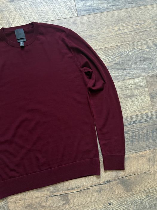 Свитер шерстяной М H&M бордовый трикотажный вязаный old money luxury