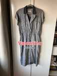 Sukienka Valentino Vintage 100% len, złote guziki, Made in Italy, r.42
