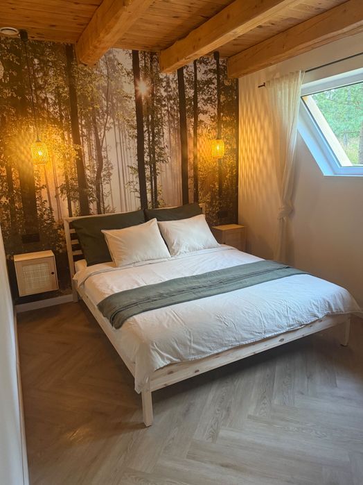 Domek w lesie – Szałas na Hałas, Łubiana (Kaszuby)