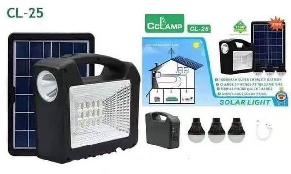 Солнечная станция CCLamp CL-25 для дома + 3 фонаря + солнечная панель