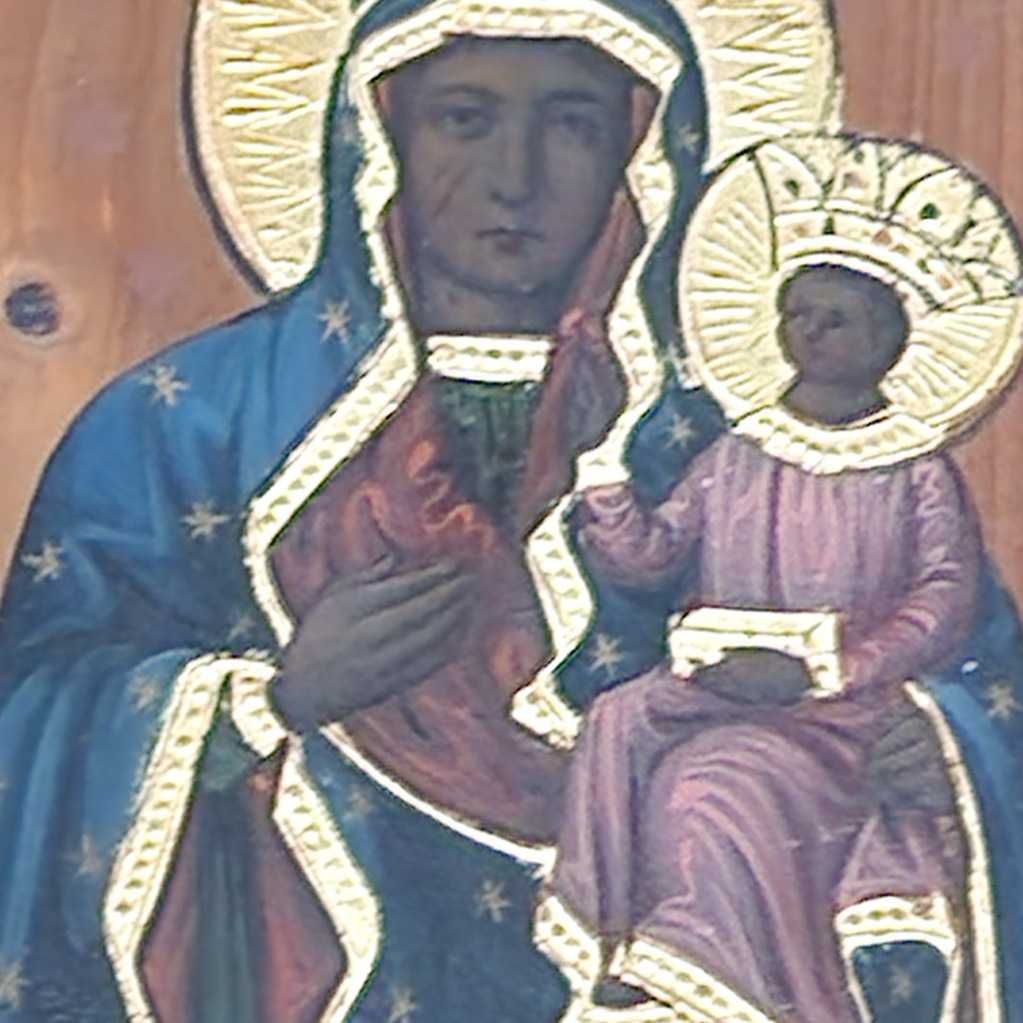 Stara ikona malowana na drewnie