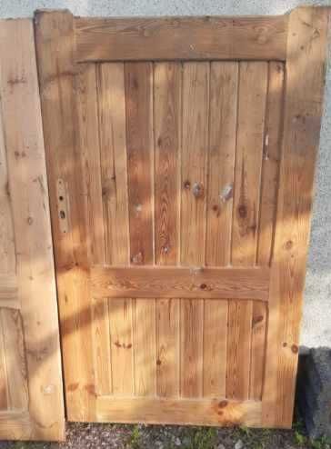 kompletna brama wjazdowa / furtka lite drewno