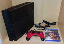 Konsola Sony Playstation 4 + pad+ pelne okablowanie + gra
