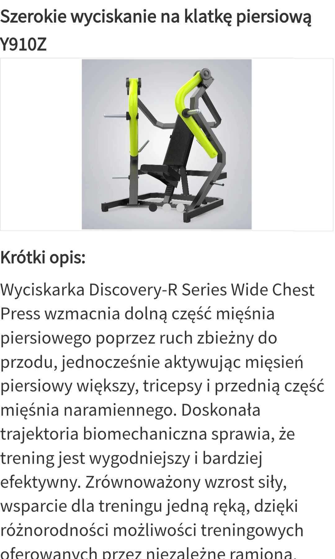 Hammer Chest Press klata triceps DHZ siłownia olymp hbp hes sewim