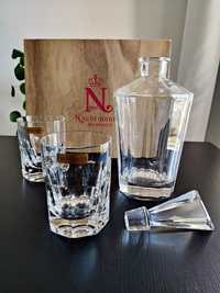 zestaw kryształowy karafka + dwie szklanki kryształ do whisky Nachtman