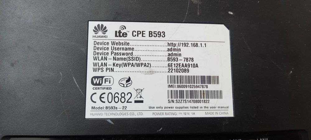 Huawei B593 Router na karte Sim LTE 4G