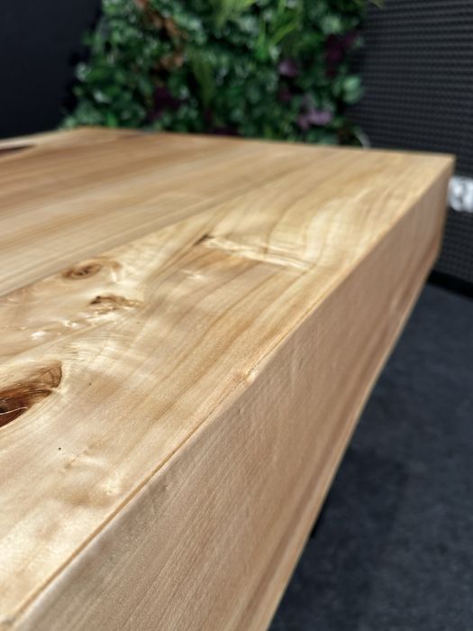 Ława z litego drwna, nowoczesna, loft z załamaniem