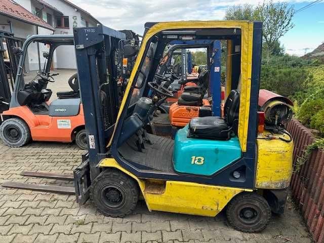 Wózek widłowy Komatsu FG18HT, LPG, 1,75t, 1996r, Triplex 4,3m, przesuw