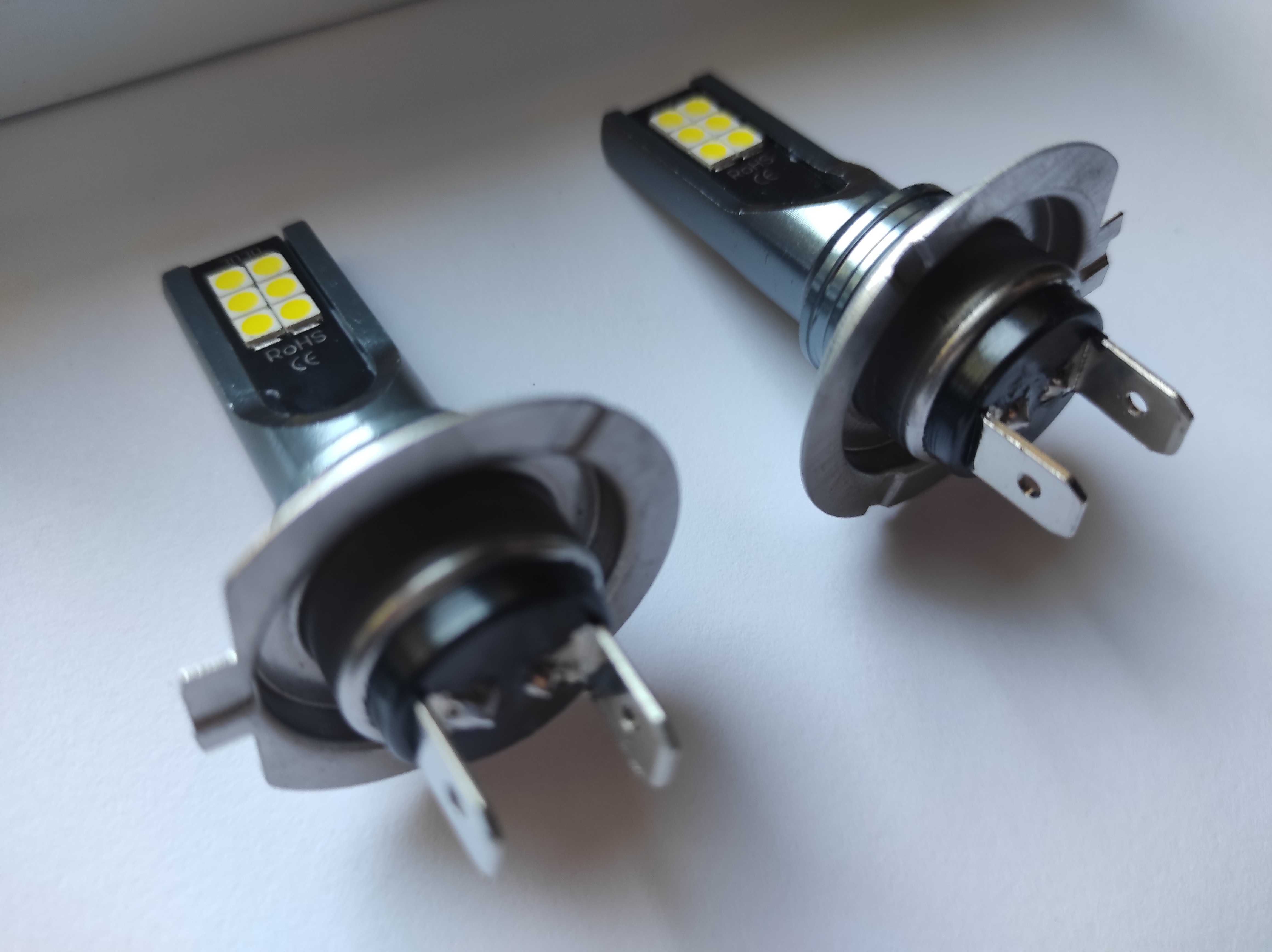 Светодиодные LED авто лампы, для фар головного света, цоколь H7