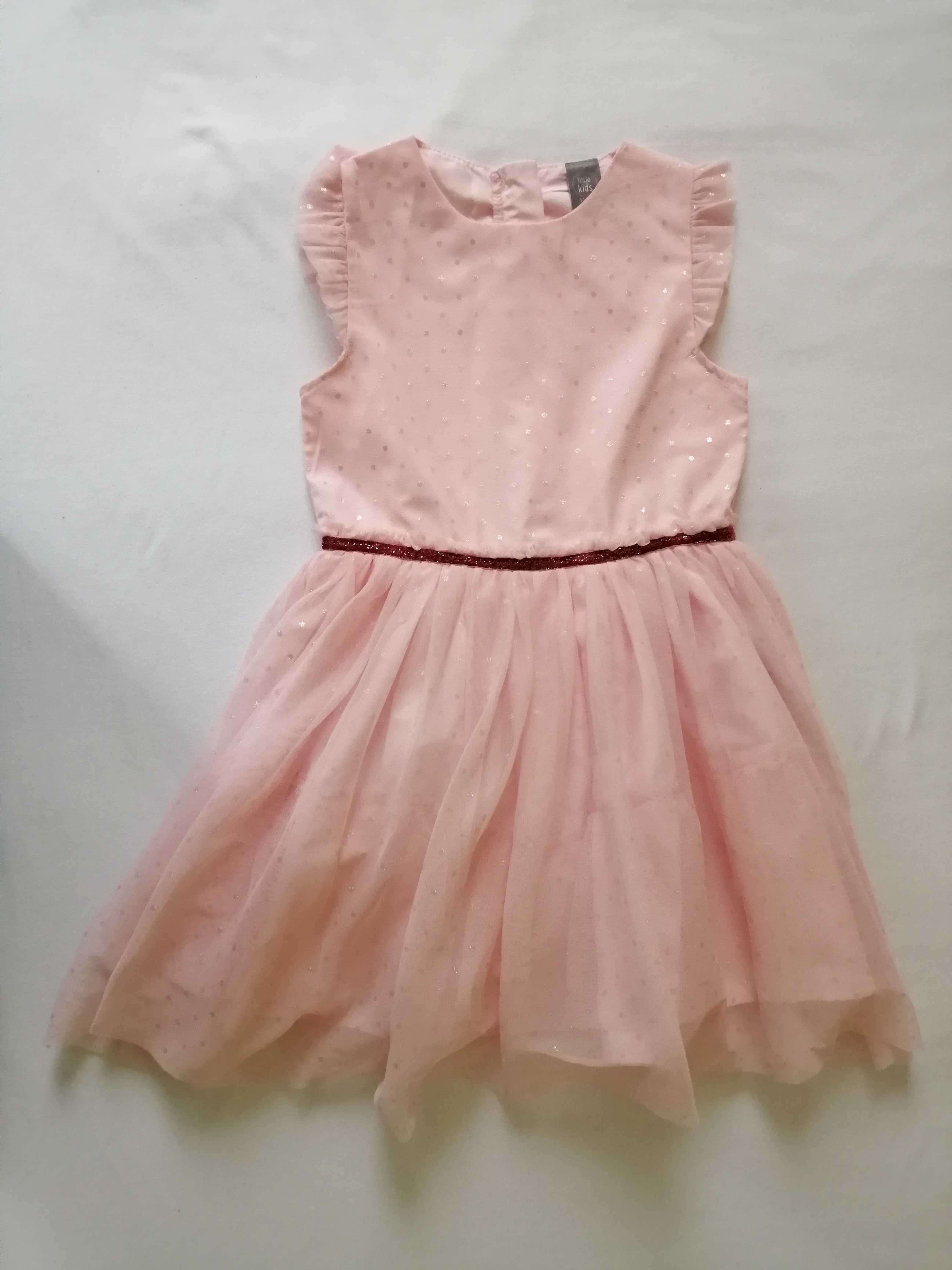 Tiulowa różowa sukienka dla dziewczynki 116