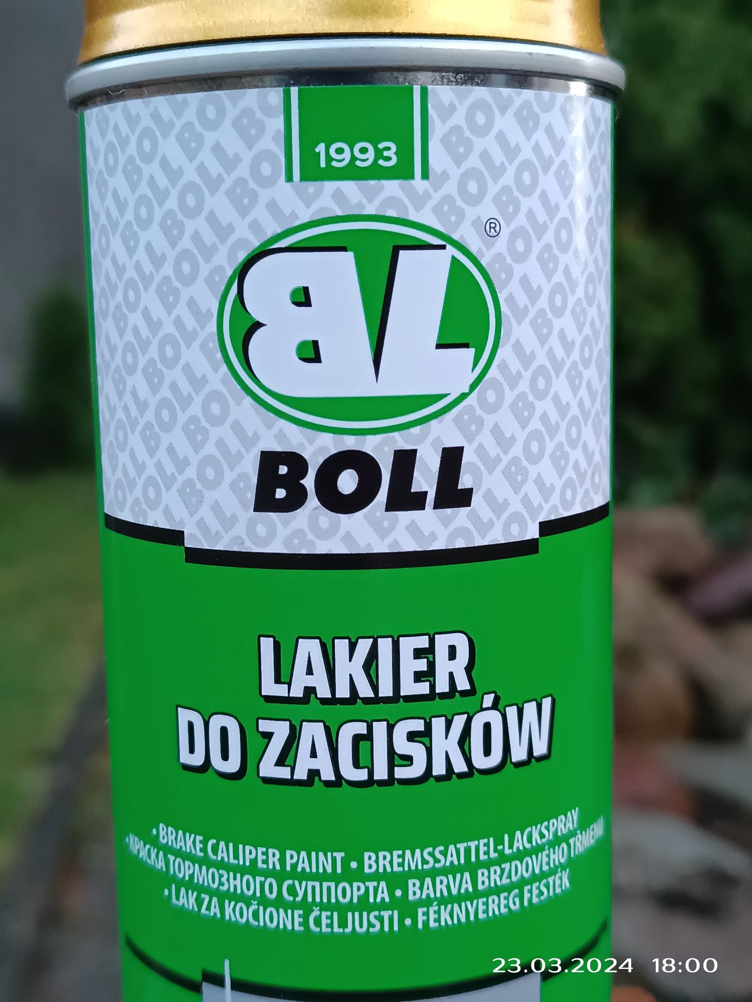 Lakier do zacisków hamulcowych złoty kolor 400 ml BOLL