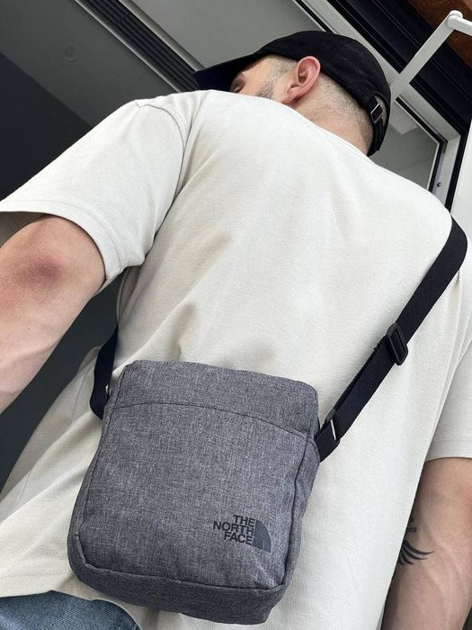 Барсетка The North Face чоловіча сіра, сумка норд фейс TNF