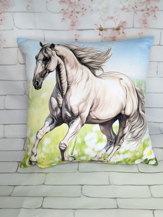 Poszewka z koniem 38 x 38 cm koń poduszka plus wkład urodziny