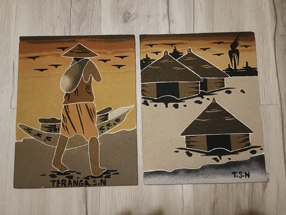 Quadros com motivos tribais