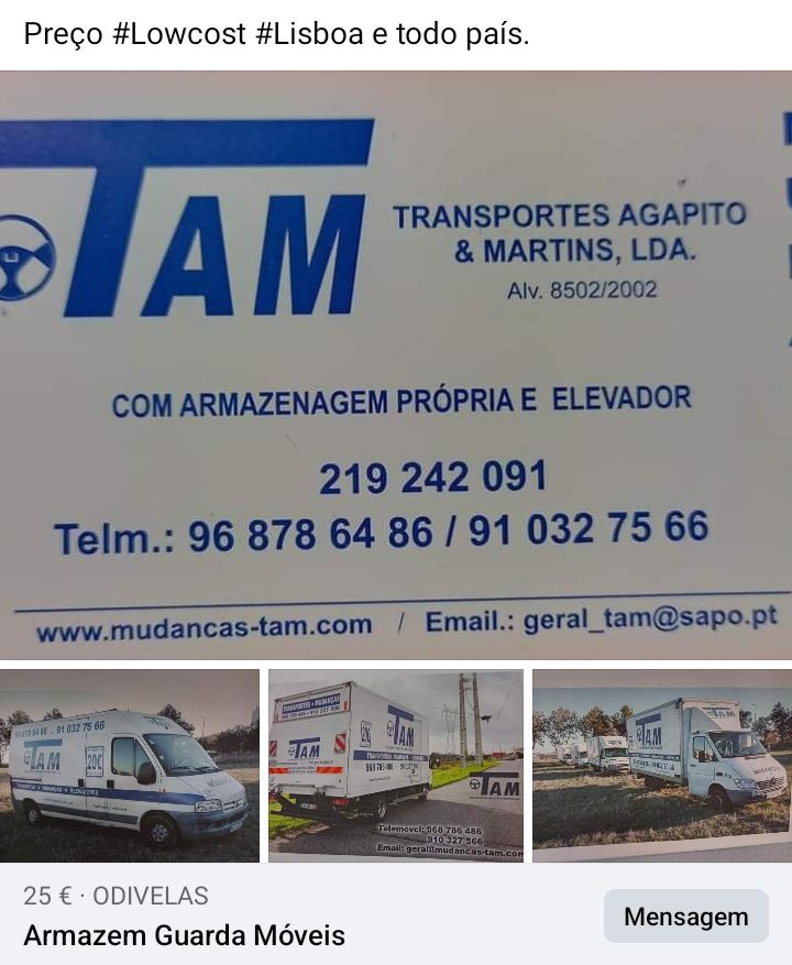 #ArmazénagemTransportesMudanças