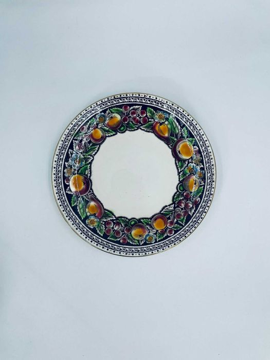 Talerz deserowy majolikowy Sarreguemines