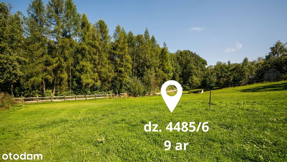 Uzbrojona działka budowlana przy lesie| 9 ar | centrum miasta 9 minut