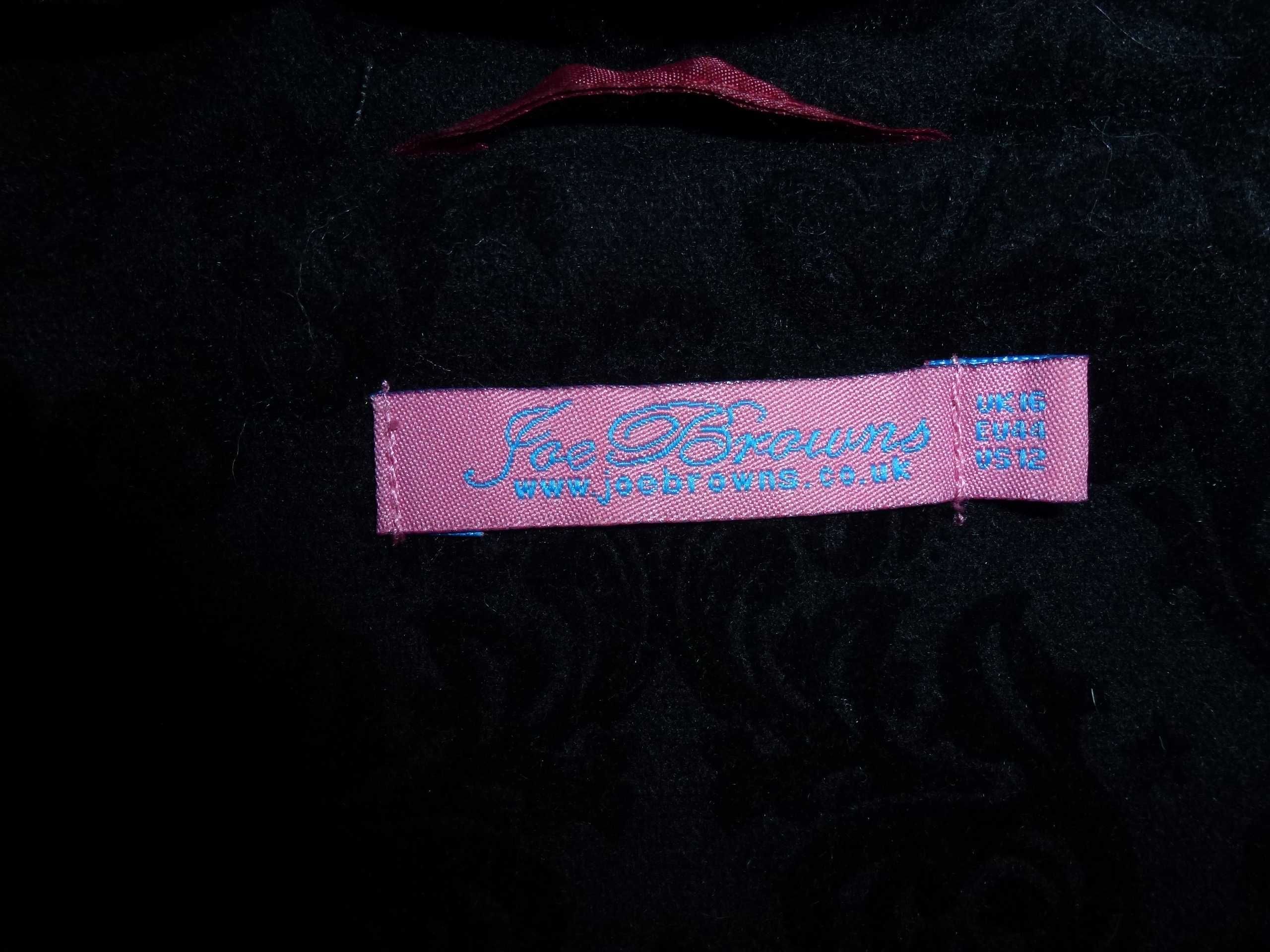 Płaszcz z wełną Joe Browns stylowy oryginalny czarny wiosenno jesienny