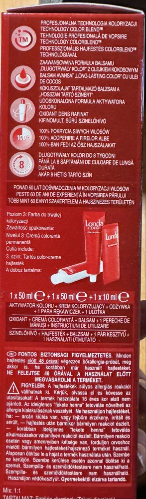 Farba do włosów Londa kolor czarny nowa