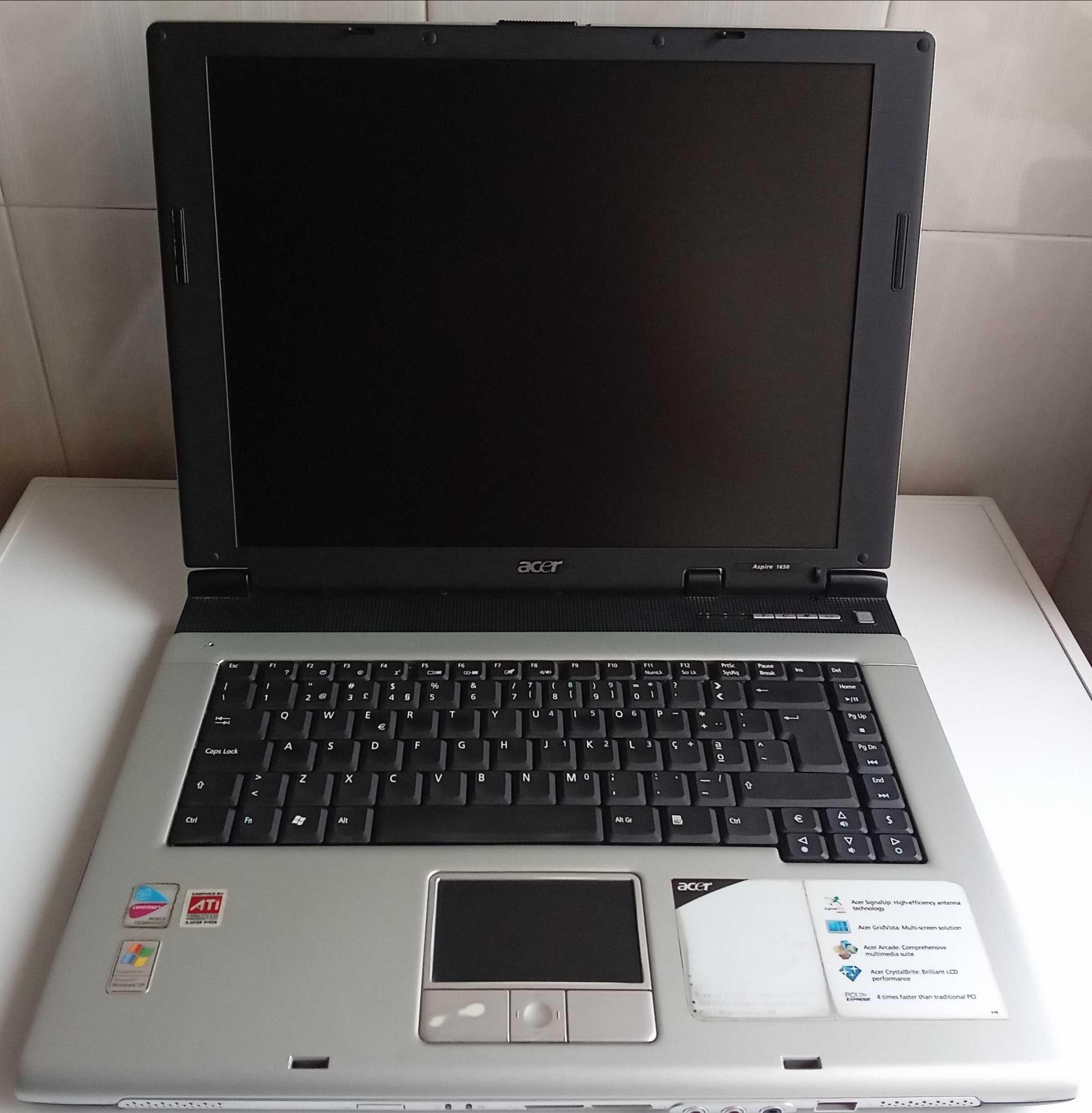 Computador Portátil - Acer Aspire 1650, para peças ou reparação !!!