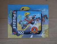 Puzzle stare MB 100 Lonney Tunes nDisney Królik Bugs Sylwester Komplet