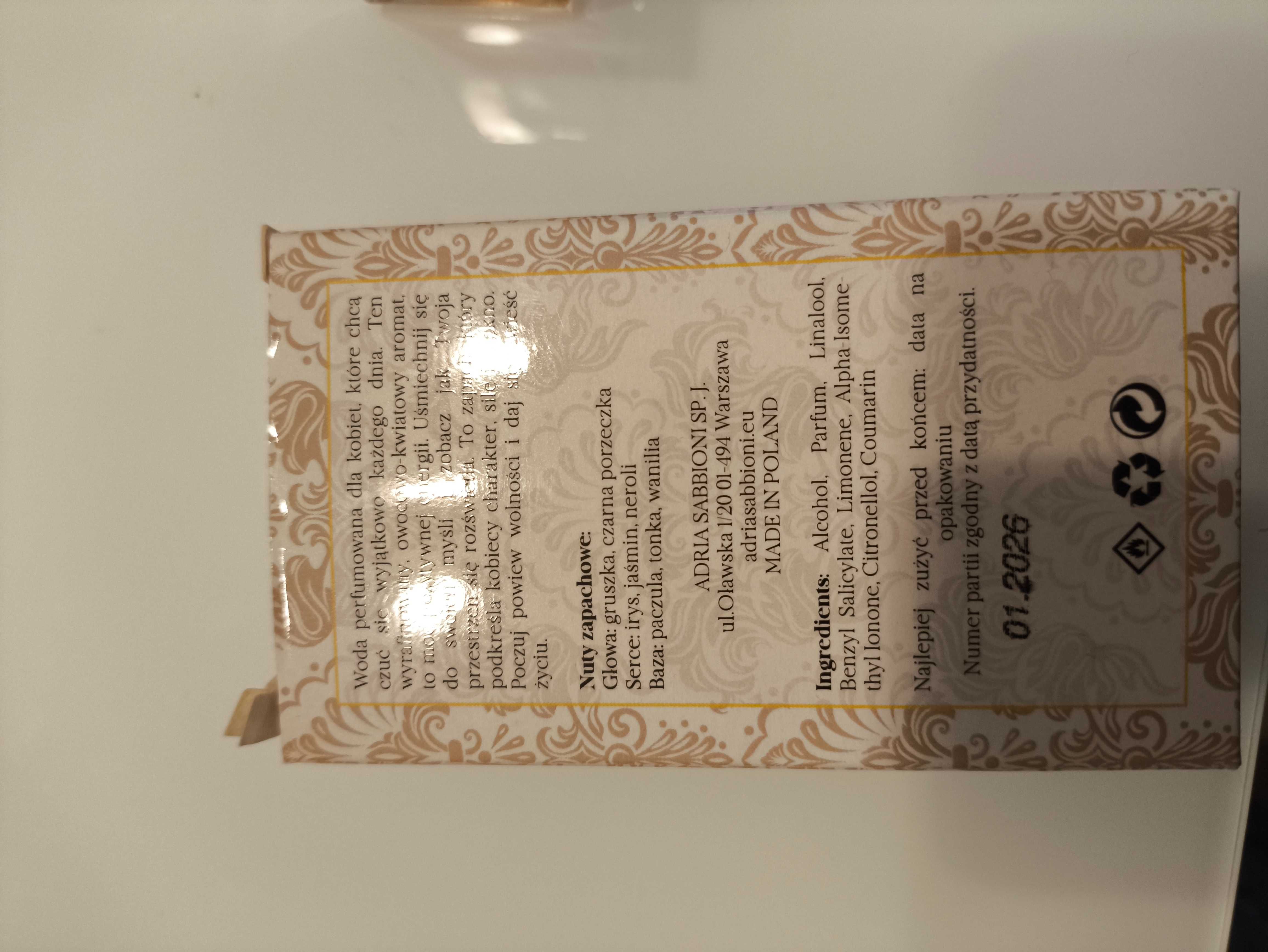 Wodę perfumowana „ALLETANTE” Adria Sensual
