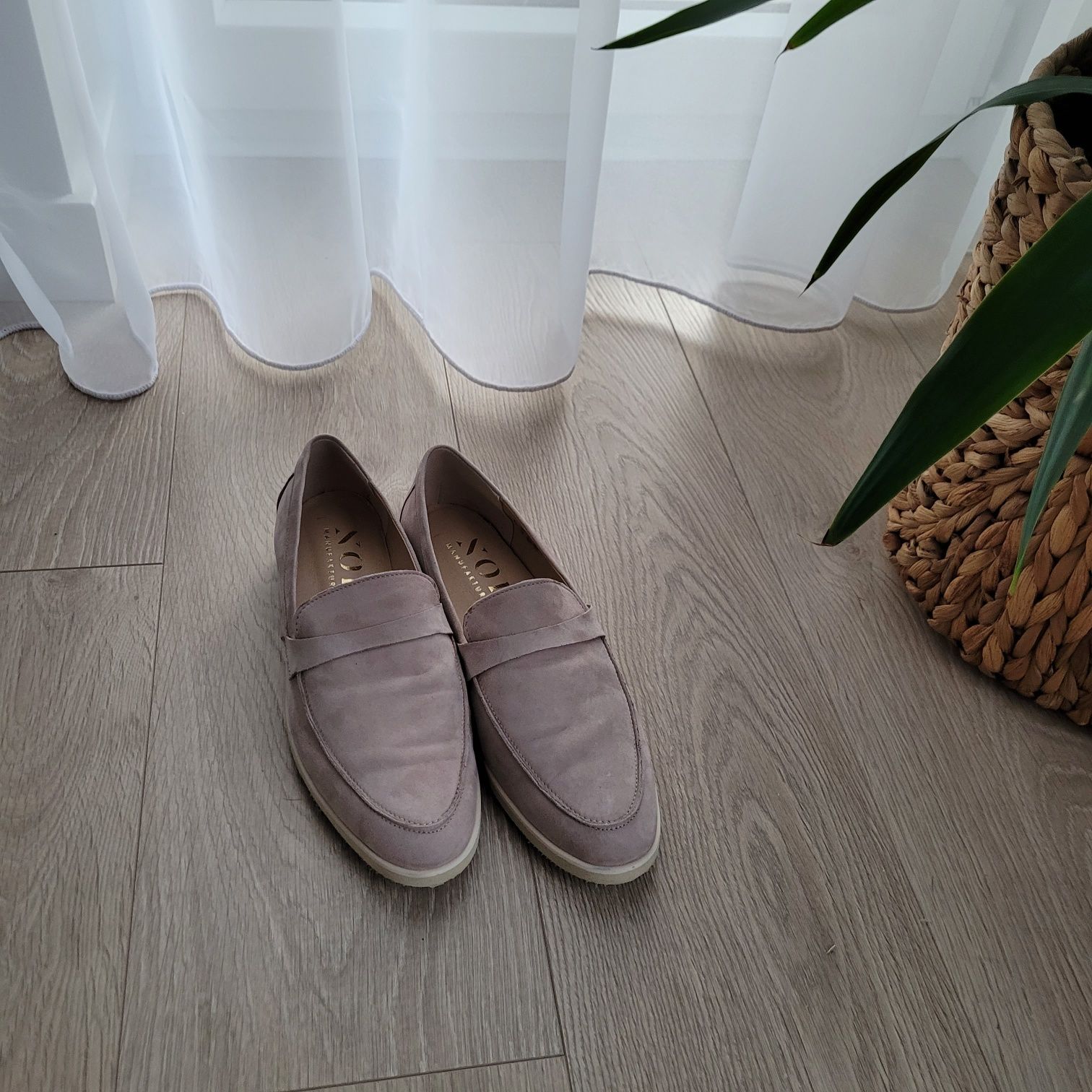 NOE Manufaktura nowe buty mokasyny damskie skórzane ręcznie szyte 39