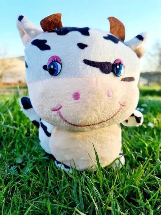 Krowa maskotka pluszak dla dziecka nowa w łaty zabawka