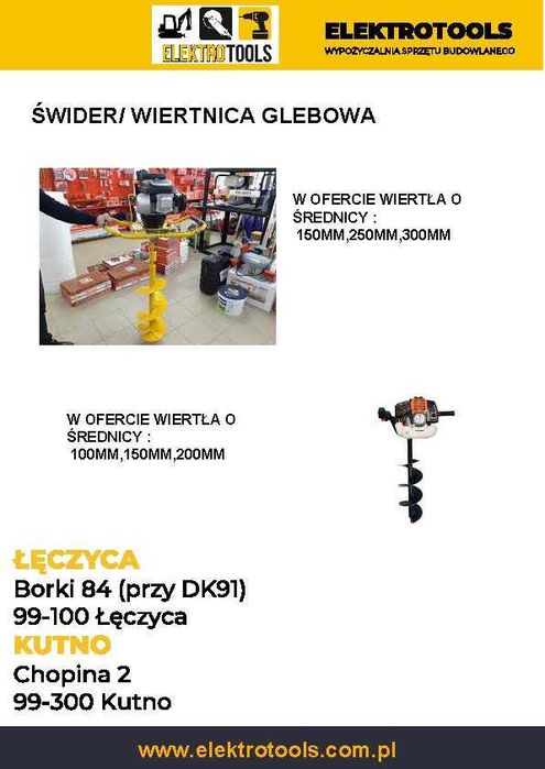 Przecinarka budowlana do cegły pustaków bloczków Wynajem