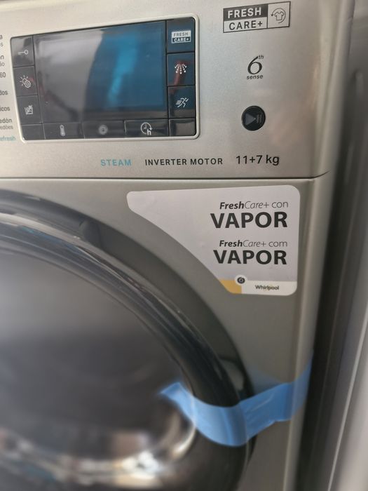Máquina de lavar  e secar roupa whirlpool 11kg/7kgcinza