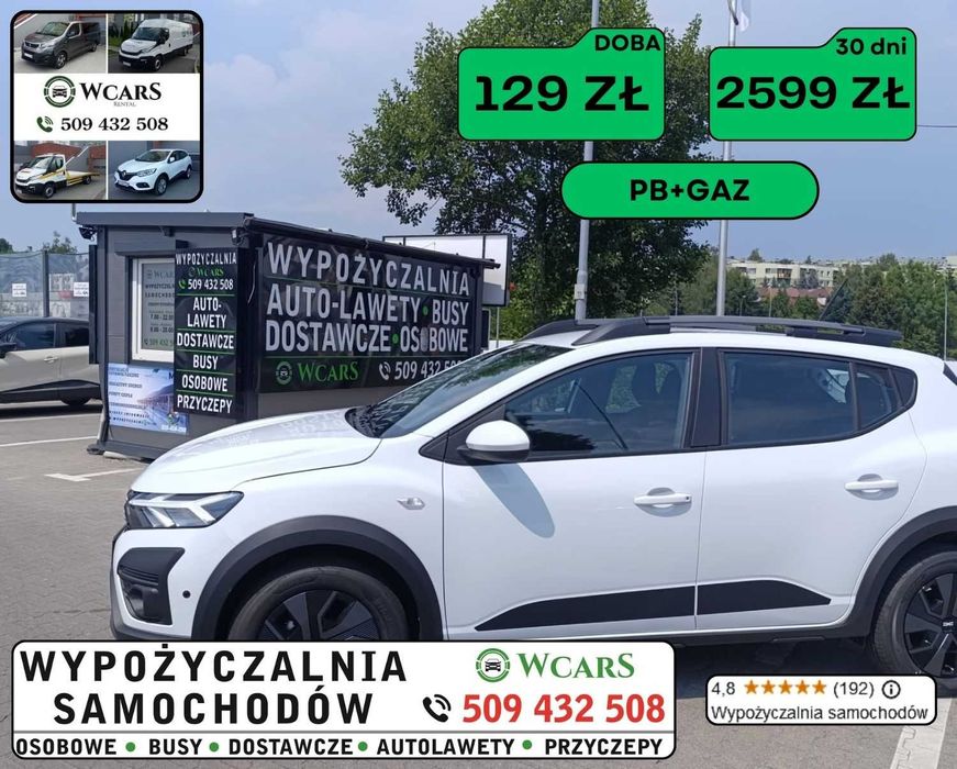 Wynajem samochodu auta osobowe wypożyczalnia LPG GAZ auta bez kaucji