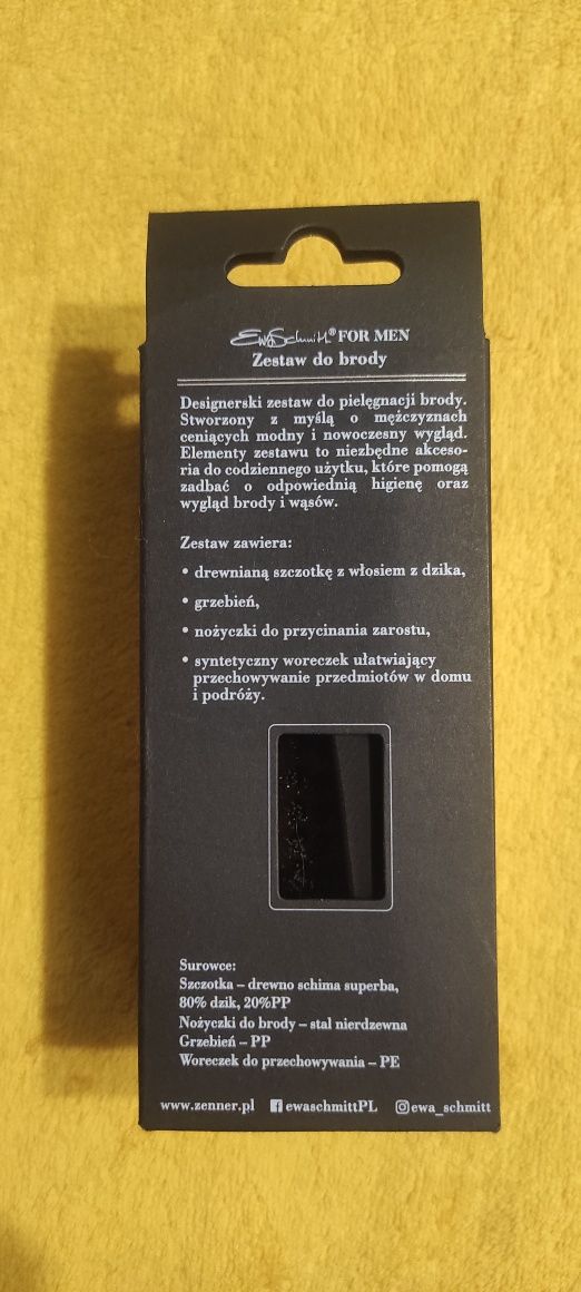 EWA SCHMITT zestaw do strzyżenia brody szczotka grzebień nożyczki wore